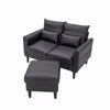 Modern L-Shaped Corner Sofa 2 3 Seater Armchair Couch With Footstool