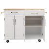 Kitchen Island Unit Butchers Block Trolley Breakfast Bar Table Storage Cabinet
