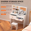 Dressing Table With Drawers Mirror Stool Set Makeup Desk Vanity Table Ejhpabxvsm