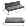 2 Seater Chenille Sofa Bed Convertible Recliner Settee Couch Loveseat Sleeper UK