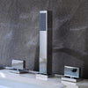Bathroom 5-Hole Chrome Sink Bath Filler Tap & Hand Held Shower Mixer Taps Faucet