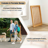 3-Panel Wooden Pet Fence House Doorway Hallway Stairs Porch Natural