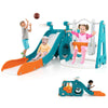 Toddler Slide and Swing Set Indoor Climber with Slide & Basketball Hoop