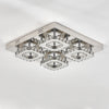 Modern XL Living Room Lamp LED Celling Light Crystal Pendant Chandelier Square