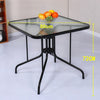 Round/Square Garden Patio Coffee Bistro Table Glass Outdoor Summer Parasol Hole