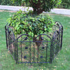Decorative Garden Fence 5 Panels Outdoor Black Thicken Metal Wire Fencing Patio