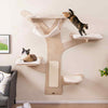 Cat Wall Shelves Furniture Cat Climber Tree Activity Center w/Hammock-Natural