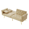 MODERN FABRIC SOFA BED LOVESEAT CLICK CLACK SOFA SETTEE RECLINER COUCH, BEIGE