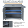 Kitchen Island Storage Trolley Rolling Cart Shelves Cupboard Cabinet Drawer Home