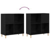 Record Cabinet Black Oak 84,5x38x89 cm Engineered Wood