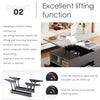 Lift Top Coffee Table with 3 Drawers, Shelf Storage Hydraulic Tea Table Desk