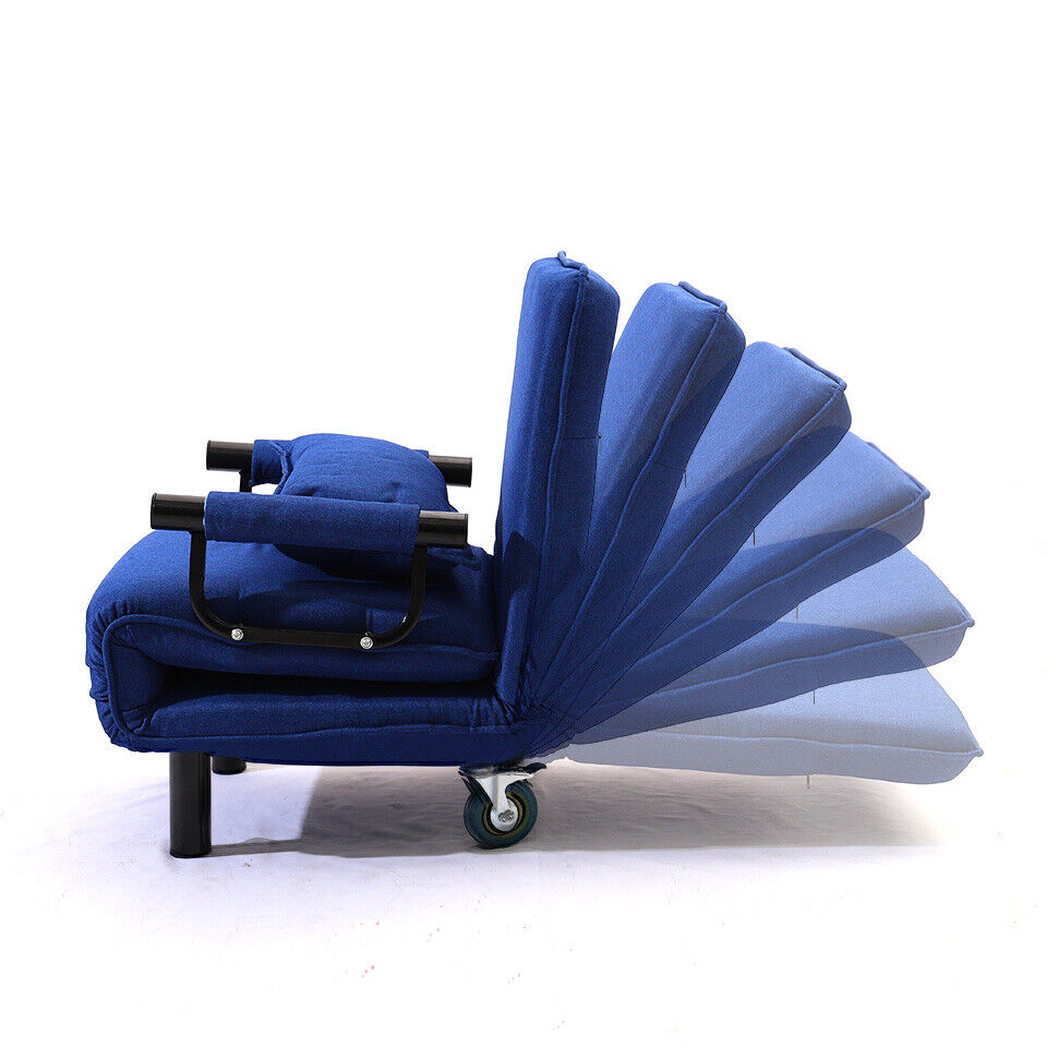 3-in-1 Folding Chair Sofa Bed Single Sleeper Chair Bed Recliner Futon Armchair