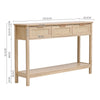 130cm Wooden Entryway Console Table with 3 Drawers Foyer Side Sofa Accent Tables