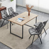 2xSwivel Dining Chairs Velvet Padded Seat Dining Room Kitchen Chair Grey