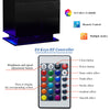 LED Light 3 Drawers Bedside Table High Gloss Cabinet Side End Table Living Room