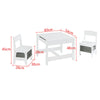 Kids Table and Chairs Set Wooden Preschoolers Children's Table with 2 Chairs Set