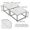 FATIVO Nest Square Marble Coffee Table Accent Furniture Center Table Stand Home