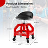 Rolling Seat Mechanic Stool Chair Height Adjustable Roller Work Chair w/Tray