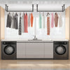 Heavy Duty Wall Mounted Clothes Rail Metal Garment Hanging Wardrobe Storage Rack