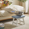 Small Footstool Chair Stool Rectangle Footrest Padded Rest Seat Pouffe Wood Legs