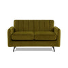 Velvet 2 Seater Sofa in Olive Green - Compact Ella range FREE & EASY DELIVERY