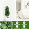 2Pcs 90cm Artificial Bay Laurel Tree with Ground Spikes, UV Resistant Fake Plant