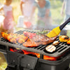 Charcoal Grill Portable Cast Iron Barbecue Grill w/Double-sided Grilling Net