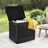 All-Weather Patio Plastic Storage Bin with Lockable Lid-Black
