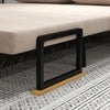 Convertible 2-Seater Sofa Bed Double Loveseat Adjustable Backrest Cushions Beige