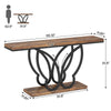 140 cm Console Table, Wooden and Metal Butterfly Entry Table, Long Narrow Table