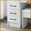 Dressing Table Mirror with 10 LED Lights Drawers Vanity Makeup Desk Stool Set