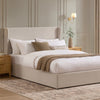 Dusk Berkeley Grey Linen Look Double Ottoman Storage Bed RRP£899