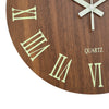12" Luminous Wall Clock Silent Wooden Design Night Light for Living Room Bedroom