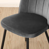 Set of 2,4,6 Velvet Suede Dining Chairs Upholstered seat Ergnomic with Metal Leg