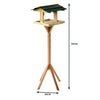 Traditional Wooden Bird Table Garden Birds Feeder Feeding Station Free Standing
