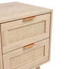 Pair of Bedside Cabinet Rattan Furniture 2 Drawer Storage Nightstand Side Table