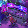 XL Large Gaming Desk Office PC Computer Desk Table RGB Lights Controller Stand