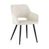 2Pcs Beige Velvet Dining Chair with Diamond Seat & Metal Legs Dining Room