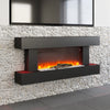 52inch 2kW Electric Fireplace Suite Remote WIFI Control 7 Media Flame Side Lamp