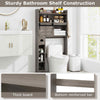 Over The Toilet Storage Cabinet Bathroom Organizer Toilet Rack-Grey