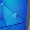 High Gloss 180cm Black LED TV Stand Cabinet Unit Stroage Glass Shelves Sideboard