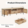 Mid Century Modern Entertainment Center w/2 Cabinets & Storage Drawer-Oak