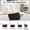 Electric Powered Lift Recliner Sofa Massage Heated Armchairs for Elderly Beige