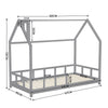 Kids Children Solid Pine Bed Frame House Chimney Roof Slatted Tree House Bed uk