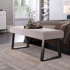 Button Tufted Upholstered Bench Lounge Chair Footstool Hallway Stool Window Seat