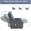 Massage Recliner Chair Heating Sofa Fabric Upholstered Armchair with Controller