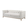 Dusk Chesterfield Natural Stripe Matte Velvet 3 Seater Sofa RRP £1600