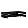 Modern Large LED TV Unit Stand TV Cabinet High Gloss Doors & Matt Body Black