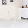 4 Pcs Dining Chairs Set PU Leather Metal Legs PADDED SEAT Home Room Restaurants