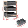 3 Fabric Drawers Storage Unit Organizer for Living Room Snack Toy Storage Shelf